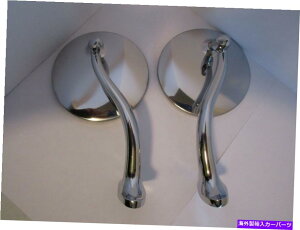 US~[ 4 "XlbNTChr[́AXeXNV{[tH[hzbgbh6615~[O܂ 4" SWAN NECK SIDE VIEW MIRRORS STAINLESS CHROME CHEVY FORD HOT ROD #6615