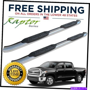 Nerf Bar RaptorV[Y5 "OETChXebvNERFo[XeX2007-2021 Tundra Crew Max Raptor Series 5" OE Side Steps Nerf Bars Stainless for 2007-2021 Tundra Crew Max