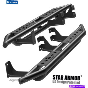 Nerf Bar ^CK[X^[A[}[ubNTChXebvlto[tBbg2007-2014g^FJN[U[ TYGER Star Armor Black Side Step Nerf Bars Fit 2007-2014 Toyota FJ Cruiser
