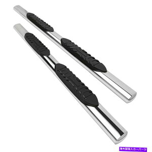 Nerf Bar New 5 ''ステンレスサイドステップNERFバーフィット2007-2021トヨタツンドラクルーMAX 2PC New 5'' Stainless Side Step Nerf Bars Fit 2007-2021 Toyota Tundra Crew Max 2pc