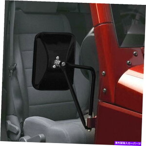US~[ hAX`̐`̃TCh~[W[vO[JK CJ YJ TJ̃Tt@ Doorless Rectangular Square Side Mirrors Safari for Jeep Wrangler JK CJ YJ TJ