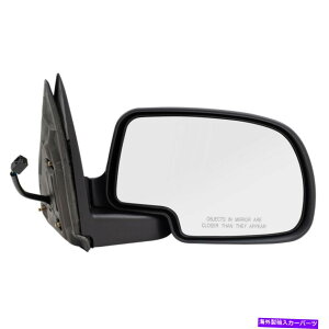 US~[ 99-02Vo[hVGsbNAbvp̏qp[TCh~[ubNN Passengers Power Side Mirror Black & Chrome for 99-02 Silverado Sierra Pickup