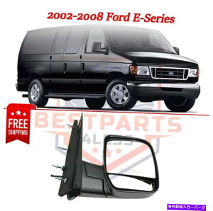 US�~���[ 02-08 Ford E150�AE250�AE350�p�̉E���̉E���̃e�N�X�`���[�u���b�N�p���[�~���[ Passenger Right Side Textured Black Power Mirror for 02-08 Ford E150, E250, E350�y���s�A���i�z
