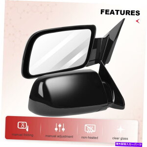 US~[ }jA~[88-98 GMCV{[sbNAbvgbNtH[hubN+Ẽ}jA~[r[yA Manual Mirrors View Pair For 88-98 GMC Chevy Pickup Truck Fold Black Left+Right