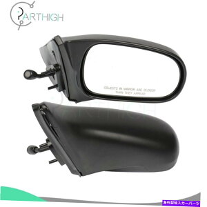 US~[ 1996N2000Ñz_VrbN~[}jA܂肽݃ubN76200S00A05yA For 1996-2000 Honda Civic Mirrors Manual Non-Folding Black 76200S00A05 Pair
