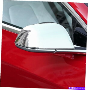 US~[ ABSN[obN~[TChvJo[2021-2022eXfY 2PCS̃g ABS Chrome Rearview Mirror Side Lamp Cover Trim For 2021-2022 Tesla Model Y 2pcs