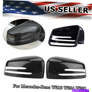 US~[ xcW204 W212 W218 W176 W221J[{t@Co[ubNTCh~[Jo[LbvUSA For Benz W204 W212 W218 W176 W221 Carbon Fiber Black Side Mirror Cover Cap USA