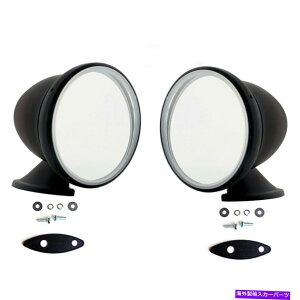 US~[ 4 "ubg[XX|[cJ[GT[VOubNGNXeATCh~[zbgbgbhyA 4" Bullet Race Sports Car GT Racing Black Exterior Side Mirror Hot Rat Rod Pair