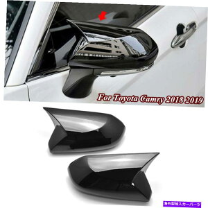 US~[ 2 PCSIbNXz[X^CTChAr[~[Jo[g^J2018 2019̃g 2 Pcs Ox Horn Style Side Rear View Mirror Cover Trim For Toyota Camry 2018 2019