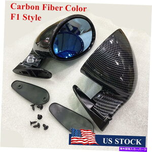 US�~���[ US 2x���g���r���e�[�W�X�^�C���̃J�[�o�b�N�r���[�T�C�h�~���[�J�[�{���t�@�C�o�[�J���[���j�o�[�T�� US 2x Retro Vintage Style Car Rearview Side Mirrors Carbon Fiber Color Universal�y���s�A���i�z