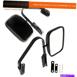 US~[ 1980N1996ÑX`[tH[huRsbNAbvgbNyATChr[}jA~[ Steel For 1980-1996 Ford Bronco Pickup Truck Pair Side View Manual Mirrors