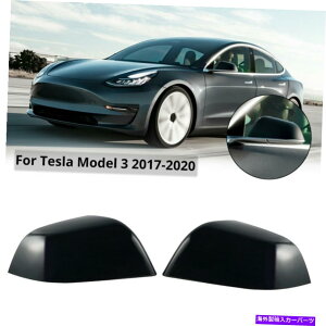 US~[ eXf3 2017-2020̌̂鍕wʃr[TCh~[Jo[Jo[Jo[Jo[̌ Glossy Black Rear View Side Mirror Cover Replacement For Tesla Model 3 2017-2020