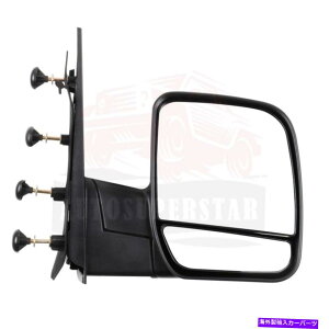US~[ 1 xȑ}jAtH[hE-150 03-13p̃ubNT[tFX~[ 1 x Passenger Side Manual Telescoping Black Surface Mirror For Ford E-150 03-13