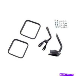 US�~���[ 55-86 Jeep CJ Models11001.11�p�̊��ȃ��b�W�T�C�h�~���[�L�b�g�u���b�N Rugged Ridge Side Mirror Kit Black For 55-86 Jeep CJ Models11001.11�y���s�A���i�z