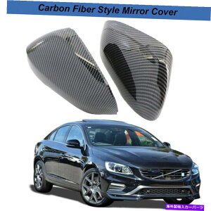 US~[ J[{t@Co[bNTChhAAr[~[Jo[{{S60 S80 T5 T6 V60 Carbon Fiber Look Side Door Rear View Mirror Covers For Volvo S60 S80 T5 T6 V60