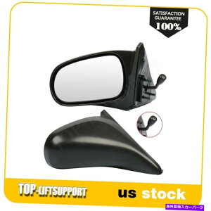 US�~���[ �}�j���A����܂肽���݃����[�g�t�B�b�g1996-00�z���_�V�r�b�N�y�A�u���b�N�~���[HO1321122 Manual Non-Folding Remote Fits 1996-00 Honda Civic Pair Black Mirrors HO1321122�y���s�A���i�z