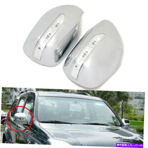US�~���[ �g���^2700 FJ120 Prado J120 2003-09�T�C�h�o�b�N�~���[�J�o�[�t��LED�����v�p For Toyota 2700 FJ120 Prado J120 2003-09 Side Rearview Mirror Cover W/ LED Lamp