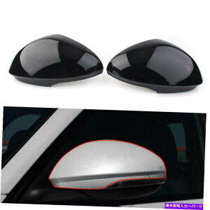 US~[ At@IWA2017-2020̃yAubNTChobN~[Jo[Lbv18 19 Pair Black Side Rearview Mirror Cover Caps for Alfa Romeo Giulia 2017-2020 18 19