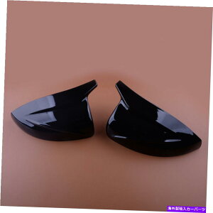 US~[ AEfBA3 S3 20142020NɃtBbg[AVXgť̂鍕TCh~[Jo[ Glossy Black Side Mirror Cover w/ Lane Assist Fit For Audi A3 S3 2014 to 2020