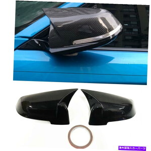 US~[ 2PCS BMW F10̌tTCh~[Jo[14-19J[{t@Co[bN 2pcs Rear View Side Mirror Cover With Light For BMW F10 14-19 Carbon Fiber Look