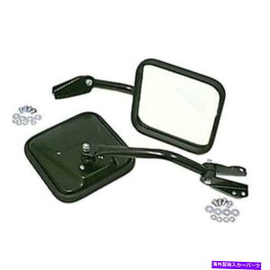US�~���[ 55-86�̊��ȃ��b�W�T�C�h�~���[�L�b�g�u���b�N�W�[�vCJ���f��11001.02 Rugged Ridge Side Mirror Kit Black For 55-86 Jeep CJ Models11001.02�y���s�A���i�z
