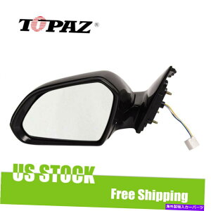US~[ 2015-2018̃q_C\i^TCh~[tghCo[TChM̂鍕 For 2015-2018 Hyundai Sonata Side Mirror Front Driver Side Heated Glossy Black