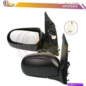 US~[ 2000N2004Ñp[TCh~[}c_MPVubNeNX`[tH[hƉE Power Side Mirrors For 2000-2004 Mazda MPV Black Textured Fold Left&Right Side