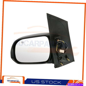 US~[ 2011-2012̃p[Mfold forg^VGiubNX[X~[hCo[TCh Power Heated Fold For 2011-2012 Toyota Sienna Black Smooth Mirror Driver Side