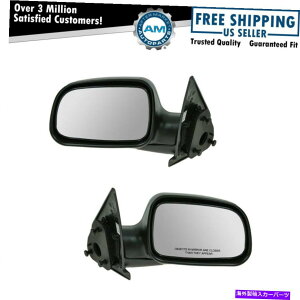 US~[ 99-04Oh`FL[p2yA̍eNX`[}jA܂肽݋ Black Textured Manual Folding Mirrors Set of 2 Pair for 99-04 Grand Cherokee