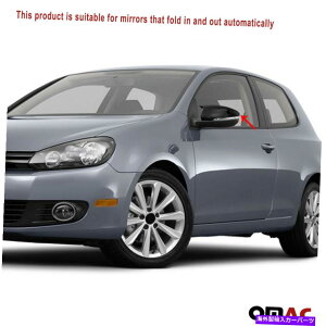 US�~���[ �s�A�m�u���b�N�T�C�h�~���[�J�o�[�L���b�v�t�H���N�X���[�Q���S���t2012-2021�p2 PC Piano Black Side Mirror Cover Cap 2 Pcs For Volkswagen Golf 2012-2021�y���s�A���i�z