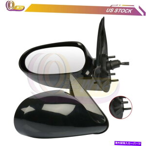 US~[ 2000-2006̃yA}jATCh~[YZgubNX[YȔ܂肽 Pair Manual Side Mirrors For 2000-2006 Nissan Sentra Black Smooth Non-Folding