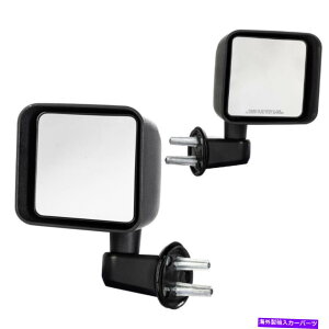 US�~���[ 2QTY LH��RH TOWING MIRRORS�}�j���A���܂肽���݃u���b�N07-17�W�[�v�����O���[ 2qty LH & RH Towing Mirrors Manual folding Black For 07-17 Jeep wrangler�y���s�A���i�z