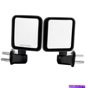 US~[ 2007-2017̃ubN}jAW[vO[q+hCo[TChr[hA~[ Black Manual For 2007-2017 Jeep Wrangler Passenger+Driver Side View Door Mirrors