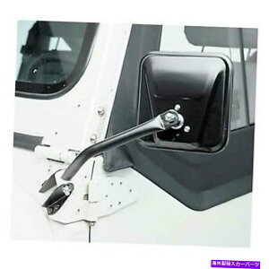 US�~���[ 55-86 Jeep CJ5��CJ7�y�A��Smittybilt-�@��Ȃ��̍����T�C�h�~���[7617 Smittybilt For 55-86 Jeep CJ5 & CJ7 Pair - No Drilling Black Side Mirrors 7617