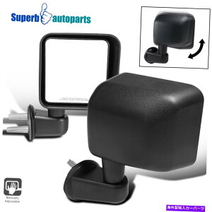US~[ tBbg2007-2018W[vO[ubNAuXXNGA܂肽݃}jATCh~[ABS Fits 2007-2018 Jeep Wrangler Black ABS Square Folding Manual Side Mirrors ABS