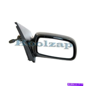 USミラー 00-05エコーリアビューミラーマニュアルリモート付きリモコン For 00-05 Echo Rear View Mirror Manual Remote w/Lever Black Folding Right Side