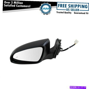 US~[ ~[p[Mꂽpo炩ȍlh Mirror Power Heated Blind Spot Detection Smooth Black Left LH for 15 Camry New