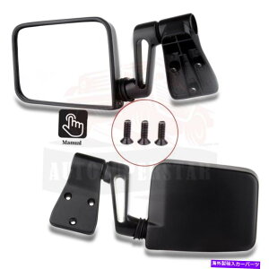 US~[ ubN}jAq+hCo[TChr[hA~[W[vO[TJ Black Manual Passenger+Driver Side View Door Mirrors For Jeep Wrangler TJ