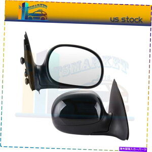 US~[ 97-04tH[hF150ubN}jAtH[h1xyAhCo[+ȑ 1X Pair of Mirrors Driver+Passenger Side For 97-04 Ford F150 Black Manual Fold