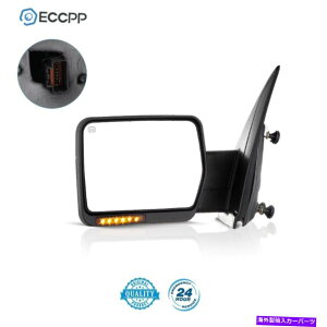 US~[ 07-14Ford F150hCo[̃p[MLEDMTCh~[ For 07-14 Ford F150 Left Driver Power Heated LED Signal Light Towing Side Mirror