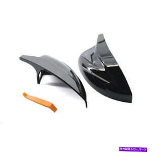 US~[ ̂鍕ETCh~[Jo[1yATChhAEBO~[LbvNE Glossy Black Left Right Side Mirror Cover One Pair Side Door Wing Mirror Cap ne