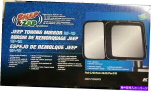 US~[ 07-17 Jeep Wrangler/18 Wangler JKyẪXibvZapNbv Snap & Zap Clip On Towing Mirrors For 07-17 Jeep Wrangler/18 Wangler JK Pair