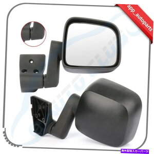 US~[ 03-06W[vO[TĴ߂̍eNX`[TCh~[}jA܂肽 Pair Black Textured Side Mirrors Manual Folding For 03-06 Jeep Wrangler TJ