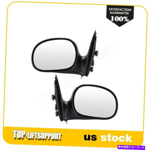 US~[ 1997N2004NtH[hF150+E̍}jAtH[hGNXeA~[ For 1997-2004 Ford F150 Left+Right Side Black Manual Fold Exterior Mirrors