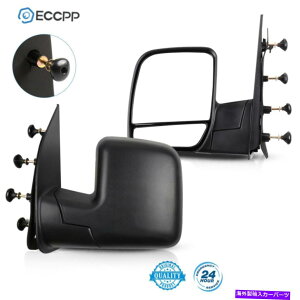 US~[ E+2003-2014tH[hGRm̂߂Ɏ蓮ō\ʋ܂肽 Right+Left Side Manually Fold Black Surface Mirrors For 2003-2014 Ford Econoline