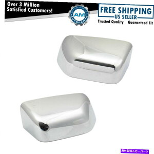 US�~���[ 2�s�[�X�g�E�~���[�L���b�v�J�o�[�Z�b�g�y�A�N����LH��RH�T�C�h�t�H�[�h�X�[�p�[�f���[�e�B 2 Piece Tow Mirror Cap Cover Set Pair Chrome LH & RH Sides for Ford Super Duty�y���s�A���i�z