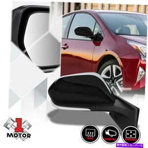 US~[ [E] 16-20̃g^vEX̂߂ɐ܂肽ޏq̃p[+MhA~[ [Right] Passenger Side Power+Heated Door Mirror Foldable for 16-20 Toyota Prius