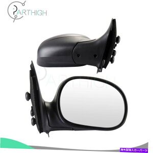US~[ 1 x̃yAhCo[+q97-04tH[hF150ubN}jAtH[h 1 X Pair of Mirrors Driver+Passenger Side For 97-04 Ford F150 Black Manual Fold