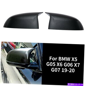 US~[ BMW X5 G05 X6 G06 X7 G07 2019-202xJ[{t@Co[MX^C~[Jo[ 2X Carbon Fiber M Style Side Mirror Cover for BMW X5 G05 X6 G06 X7 G07 2019-20