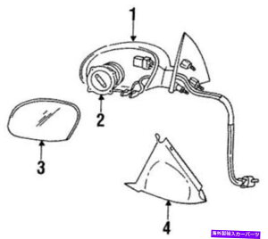 USミラー 本物のフォードミラーXF1Z-17682-DAW Genuine Ford Mirror XF1Z-17682-DAW